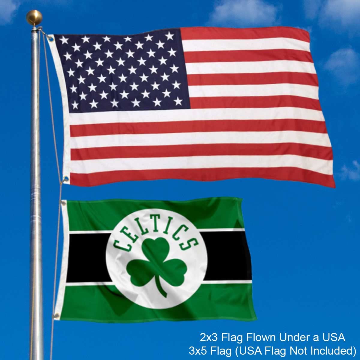 WinCraft Boston Celtics Small 2x3 Foot Banner Flag - Sports Collectibles, Sports Memorabilia, Sports Fan Shop, Sports Gifts