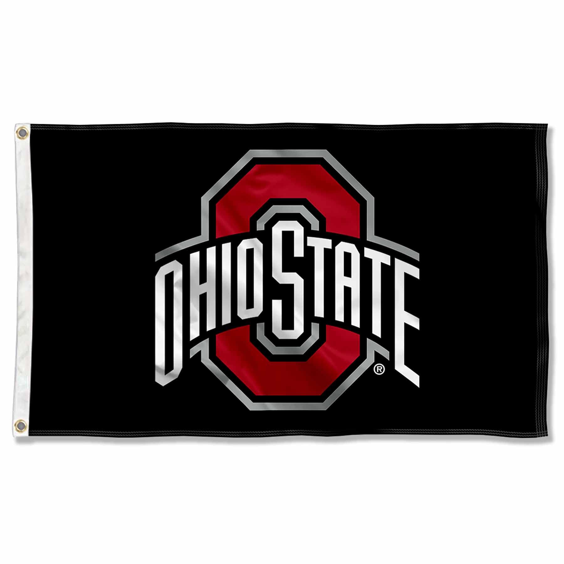 College Flags & Banners Co. Ohio State Buckeyes Black Flag - Sports Collectibles, Sports Memorabilia, Sports Fan Shop, Sports Gifts