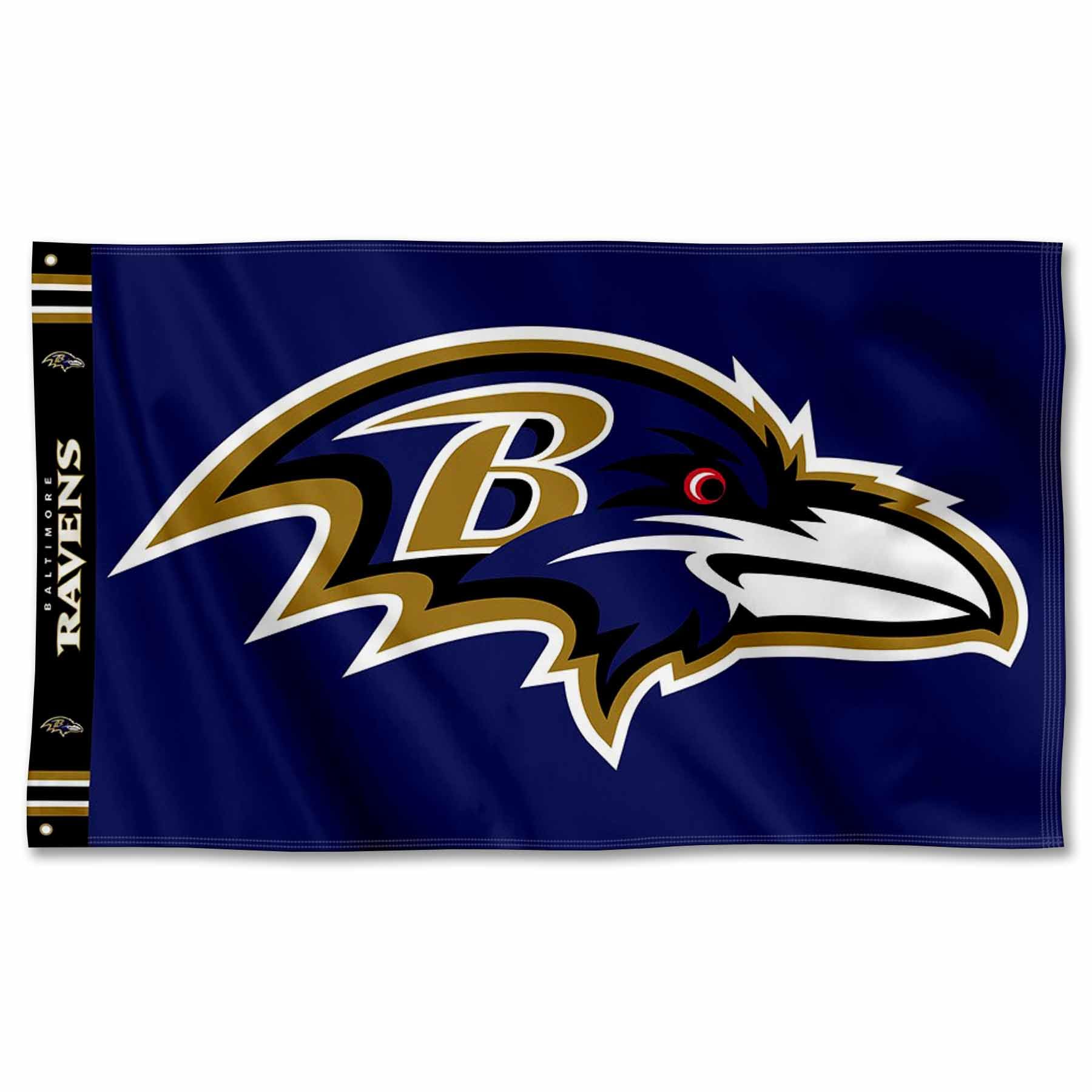 WinCraft Baltimore Ravens Printed Header 3x5 Foot Banner Flag - Sports Collectibles, Sports Memorabilia, Sports Fan Shop, Sports Gifts