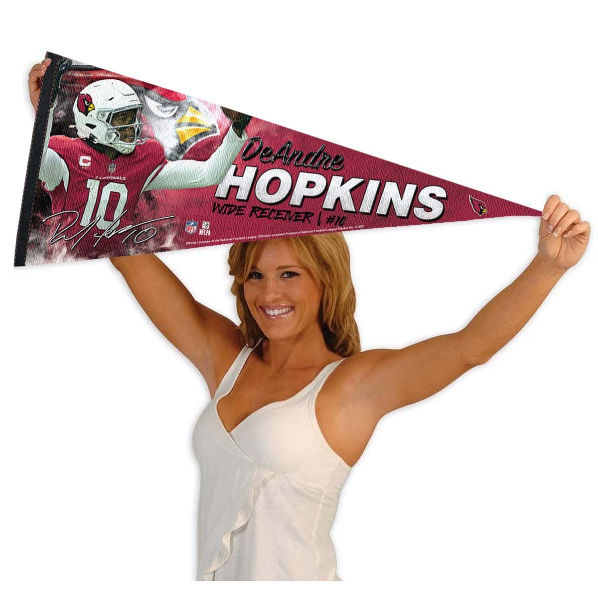 WinCraft Arizona Cardinals Hopkins Pennant Banner Flag - Sports Collectibles, Sports Memorabilia, Sports Fan Shop, Sports Gifts
