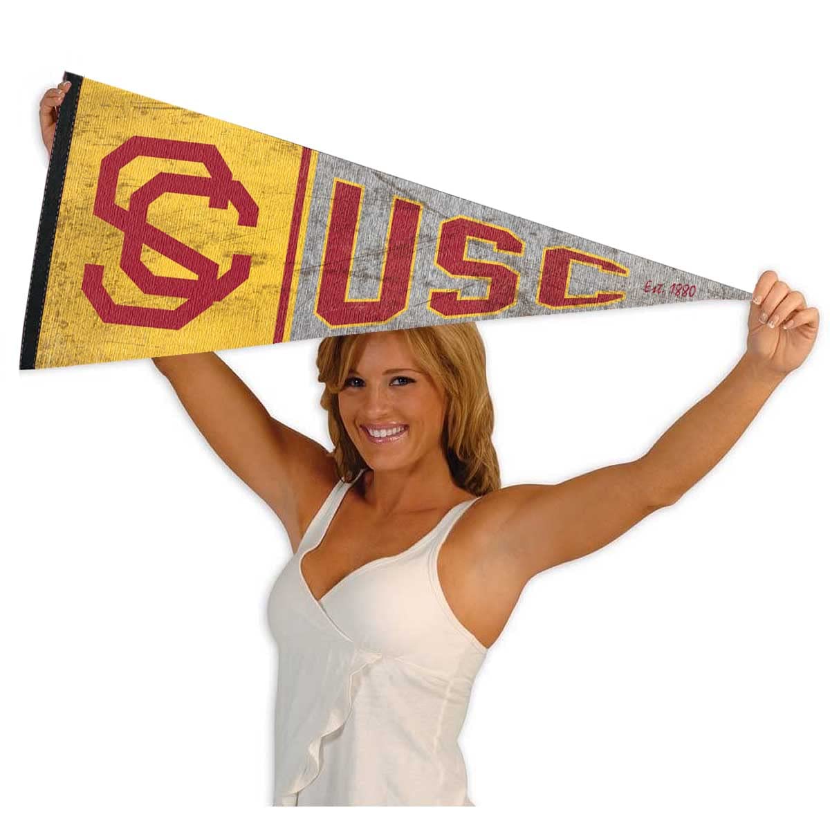 USC Trojans Pennant Throwback Vintage Banner - Sports Collectibles, Sports Memorabilia, Sports Fan Shop, Sports Gifts