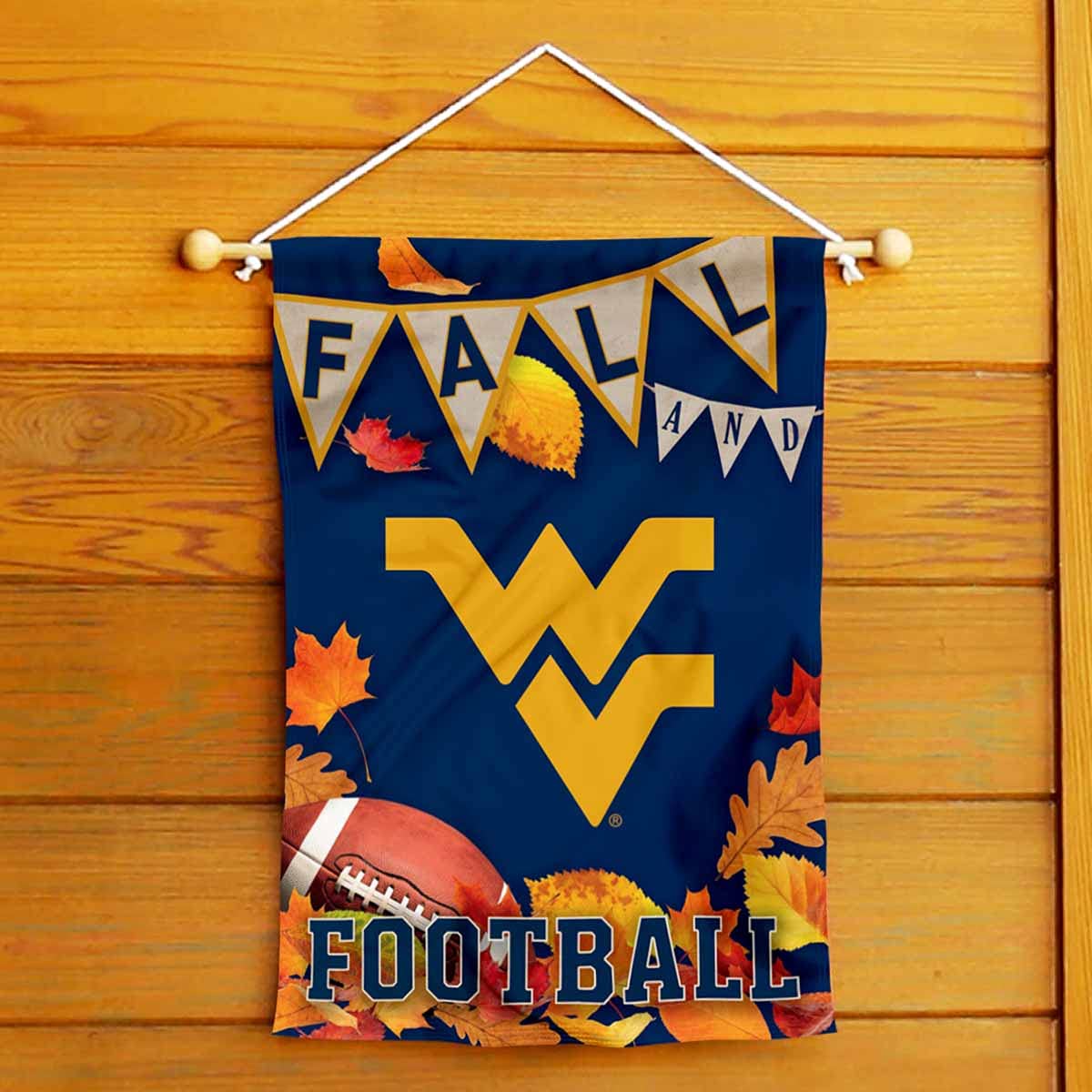 College Flags & Banners Co. West Virginia Fall Leaves Football Season Garden Yard Flag - Sports Collectibles, Sports Memorabilia, Sports Fan Shop, Sports Gifts