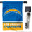 WinCraft Chargers Banner House Flag and 5 Foot Flagpole Set - Sports Collectibles, Sports Memorabilia, Sports Fan Shop, Sports Gifts