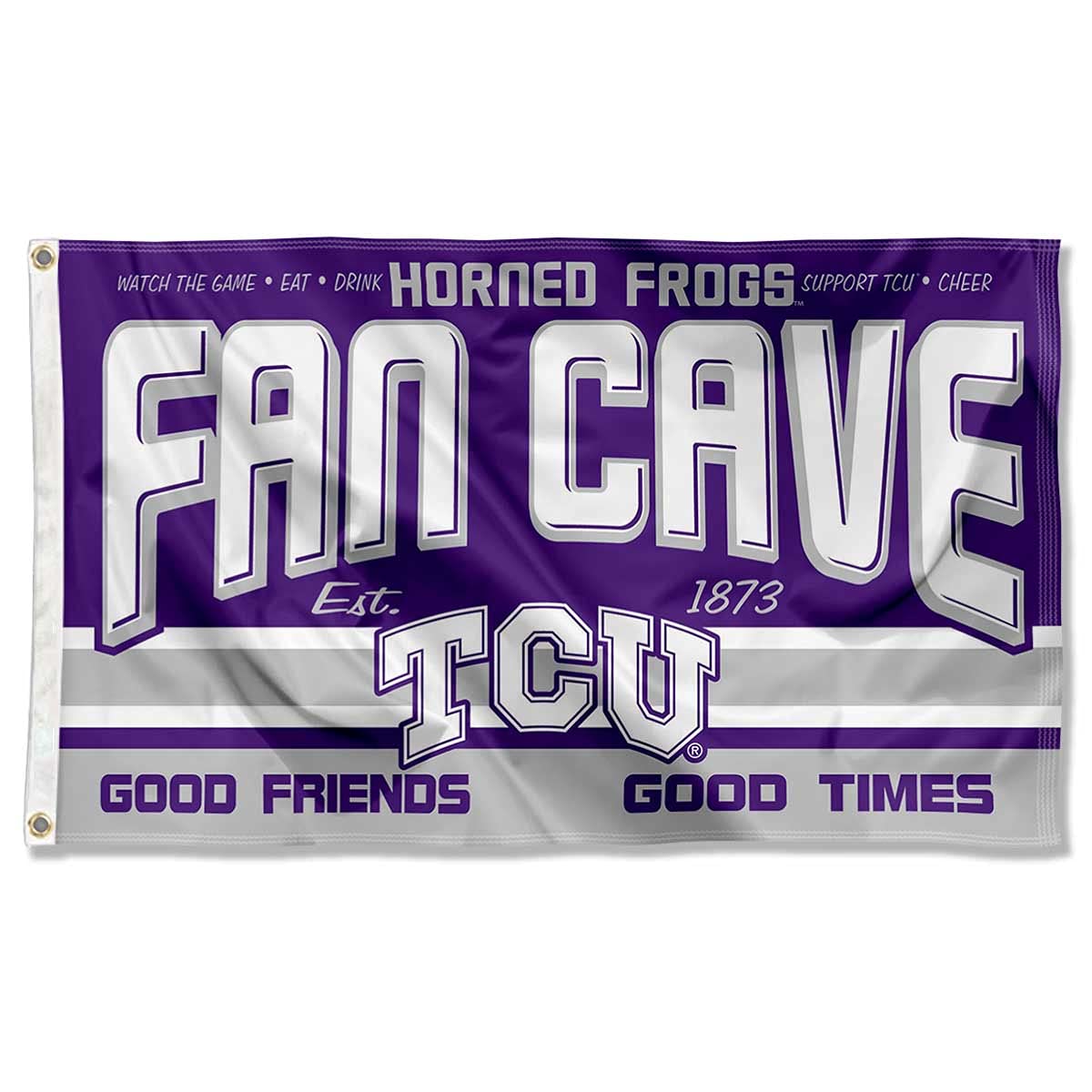 Texas Christian Horned Frogs Fan Man Cave Banner Flag - Sports Collectibles, Sports Memorabilia, Sports Fan Shop, Sports Gifts