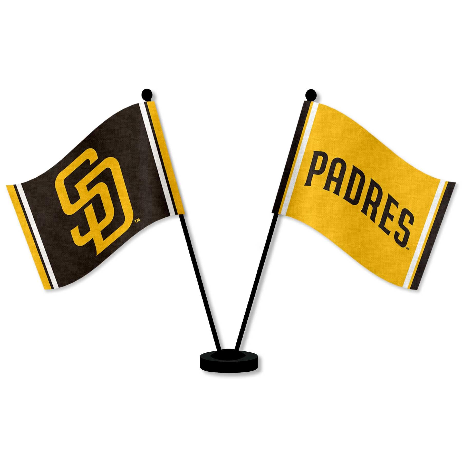 WinCraft San Diego Padres Desk and Table Top Flags - Sports Collectibles, Sports Memorabilia, Sports Fan Shop, Sports Gifts