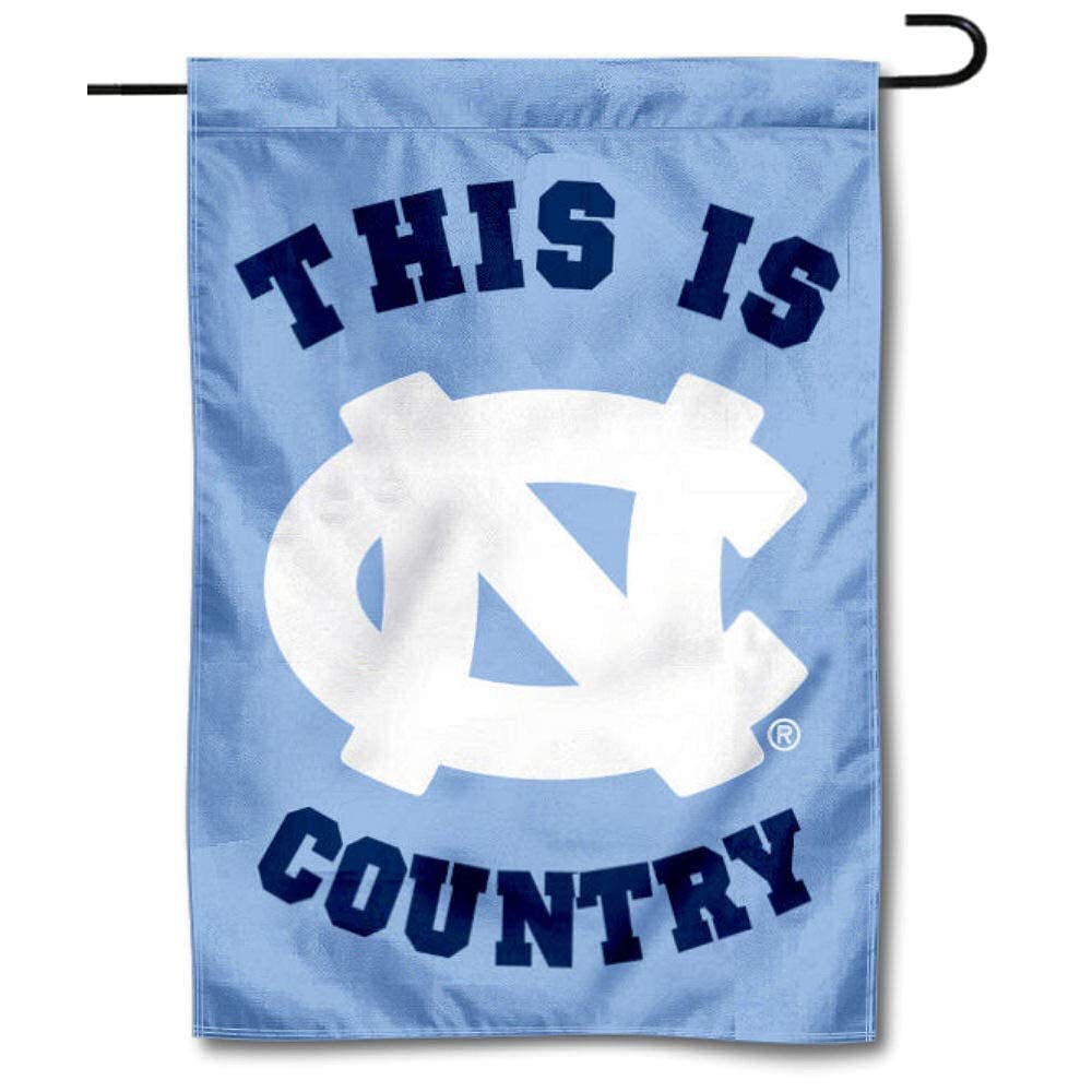 College Flags & Banners Co. University of North Carolina Country Garden Flag and USA Flag Stand Pole Holder Set - Sports Collectibles, Sports Memorabilia, Sports Fan Shop, Sports Gifts