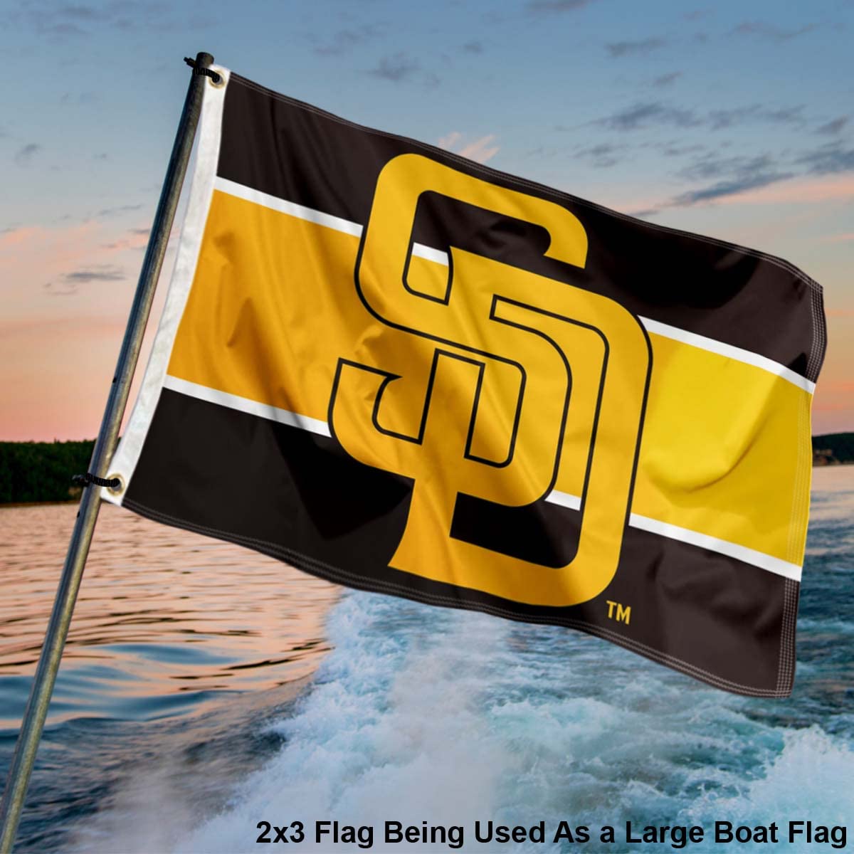 WinCraft San Diego Padres 2x3 Foot Small Flag - Sports Collectibles, Sports Memorabilia, Sports Fan Shop, Sports Gifts