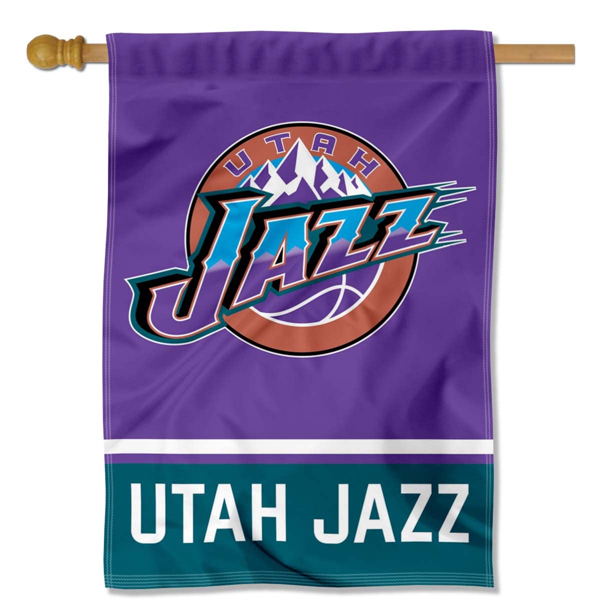 WinCraft Utah Jazz Purple Double Sided House Banner Flag - Sports Collectibles, Sports Memorabilia, Sports Fan Shop, Sports Gifts