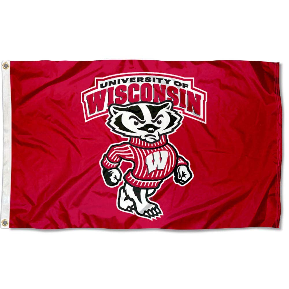 College Flags & Banners Co. Badgers Flag and USA 3x5 Flag Set - Sports Collectibles, Sports Memorabilia, Sports Fan Shop, Sports Gifts
