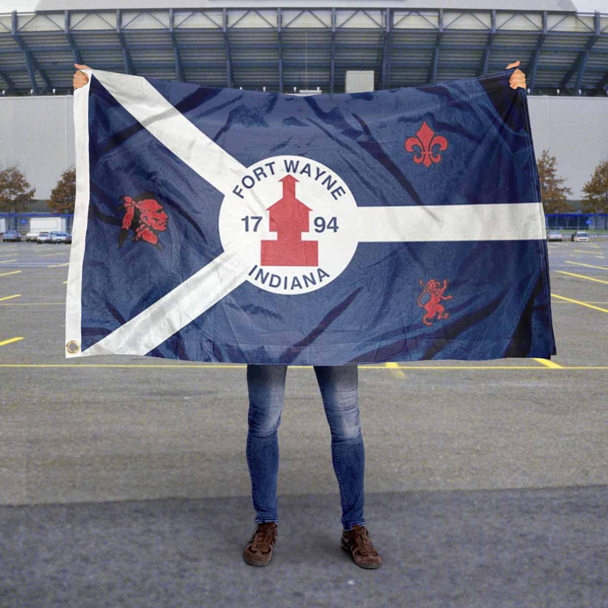 Sports Flags Pennants Company City of Fort Wayne Flag 3x5 Foot Banner - Sports Collectibles, Sports Memorabilia, Sports Fan Shop, Sports Gifts