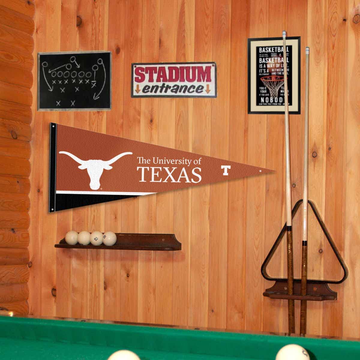 College Flags & Banners Co. Texas Longhorns Pennant Flag and Wall Tack Mount Pads - Sports Collectibles, Sports Memorabilia, Sports Fan Shop, Sports Gifts