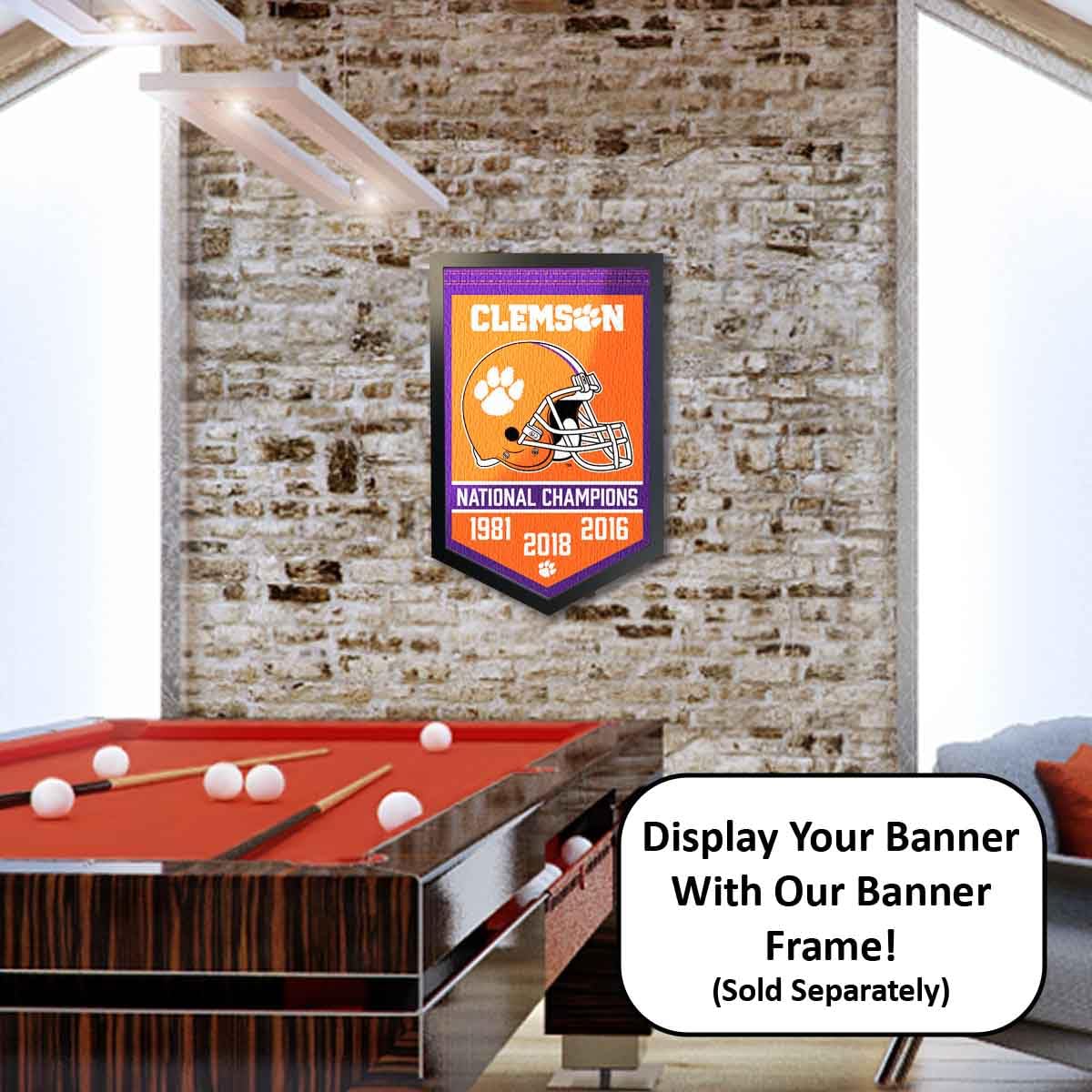 Clemson Tigers Football National Champions Banner - Sports Collectibles, Sports Memorabilia, Sports Fan Shop, Sports Gifts
