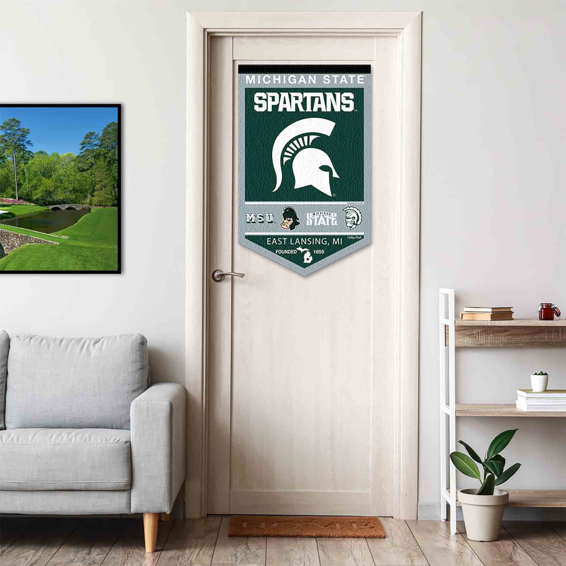 College Flags & Banners Co. Michigan State Spartans Heritage History Banner Pennant - Sports Collectibles, Sports Memorabilia, Sports Fan Shop, Sports Gifts