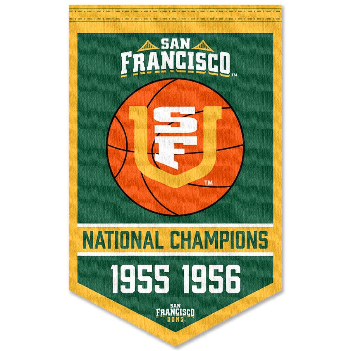 San Francisco Dons Basketball National Champions Banner - Sports Collectibles, Sports Memorabilia, Sports Fan Shop, Sports Gifts