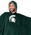 Pegasus Sports NCAA Michigan State Spartans Team Color Bloncho w/Logo Patch & Sherpa - Sports Gifts, Sports Memorabilia, Sports Collectibles, Fan Shop