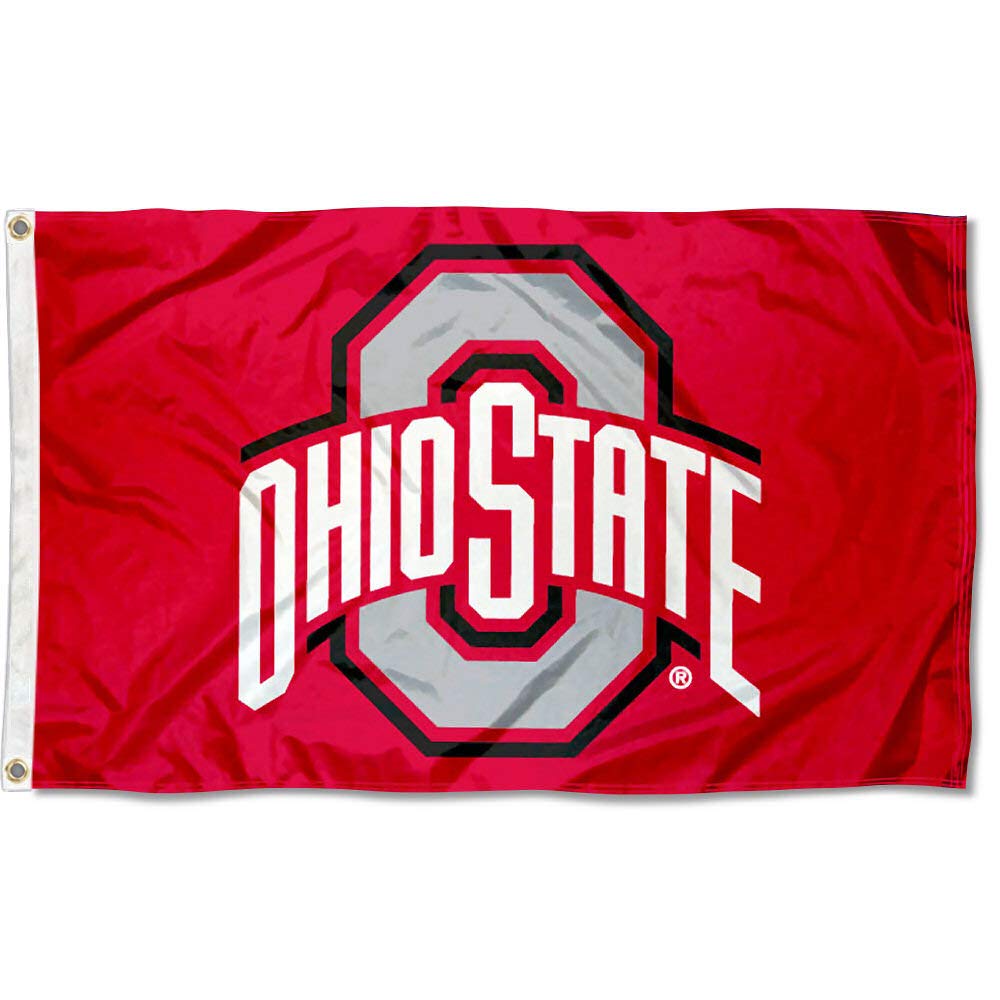 College Flags & Banners Co. Ohio State Flag OSU Buckeye Flag - Sports Collectibles, Sports Memorabilia, Sports Fan Shop, Sports Gifts