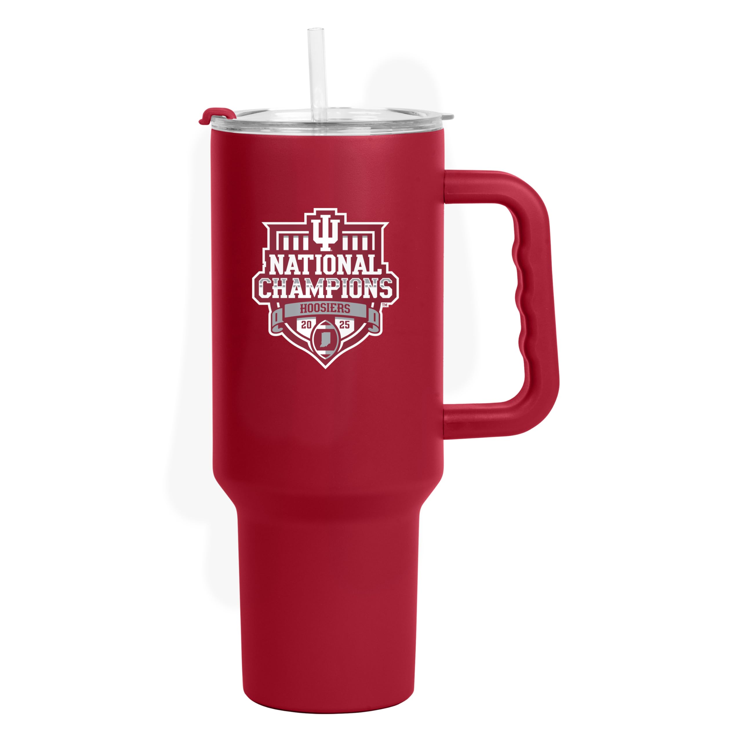 Logo Brands Indiana Hoosiers College Football Playoff National Champions 40 oz Stainless Steel Tumbler - Official CFP Champions Logo, Team Color & Great Gift For Fans - Sports Gifts, Sports Memorabilia, Sports Collectibles, Fan Shop