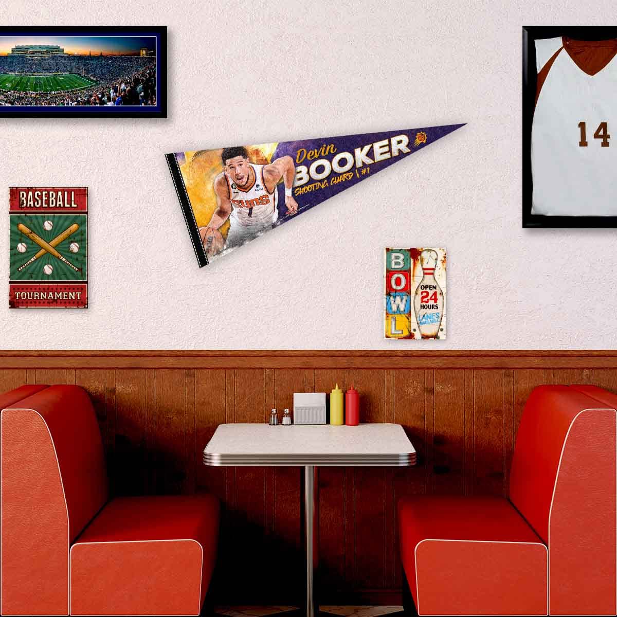 WinCraft Phoenix Suns Booker Pennant Flag - Sports Collectibles, Sports Memorabilia, Sports Fan Shop, Sports Gifts