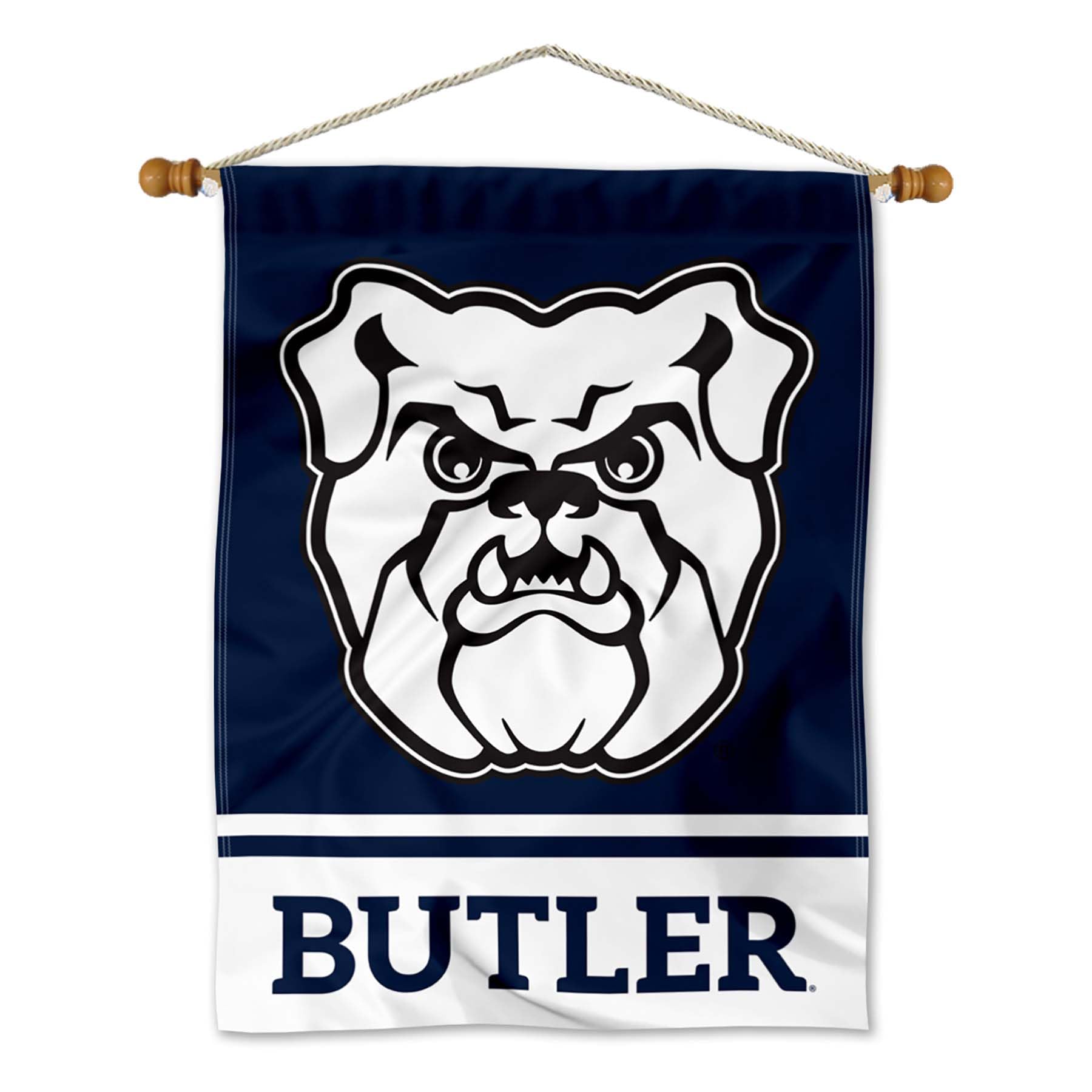 Butler Bulldogs Banner with Hanging Pole - Sports Collectibles, Sports Memorabilia, Sports Fan Shop, Sports Gifts