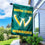 Wayne State University Banner Flag with Flag Pole Set - Sports Collectibles, Sports Memorabilia, Sports Fan Shop, Sports Gifts