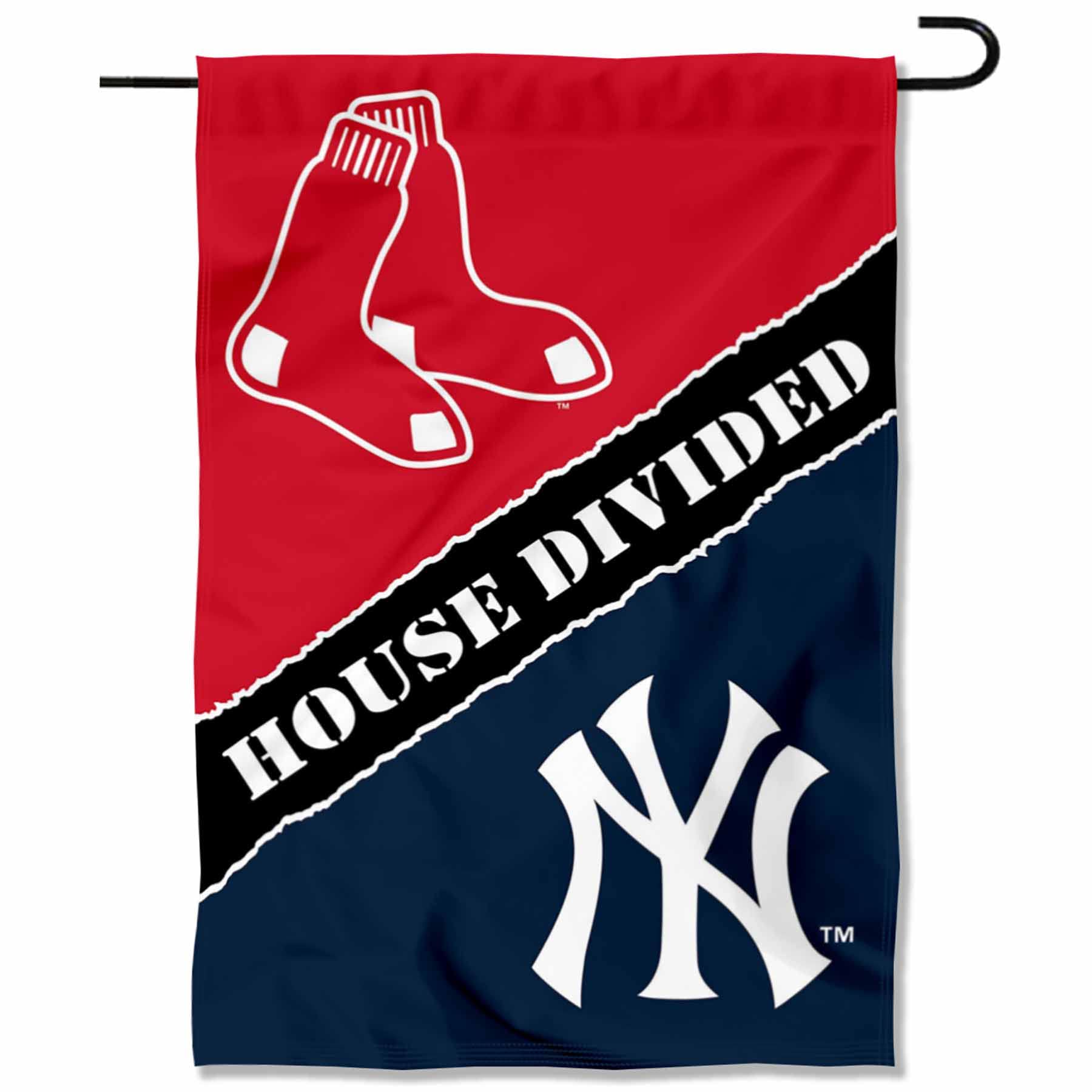 WinCraft House Divided Red Sox and Yankees Double Sided Garden Flag - Sports Collectibles, Sports Memorabilia, Sports Fan Shop, Sports Gifts