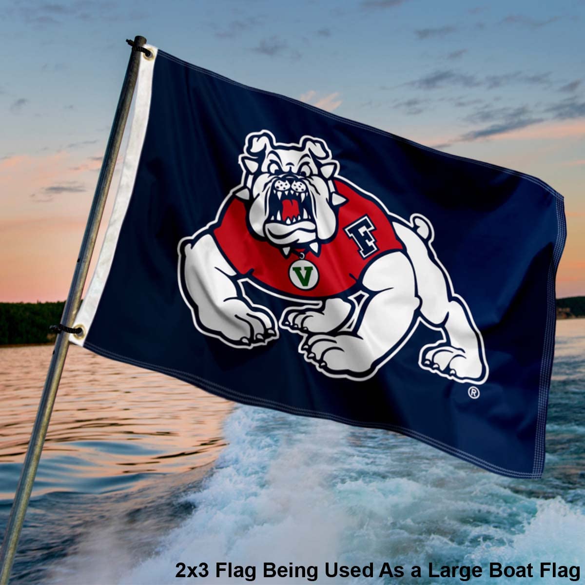 College Flags & Banners Co. Fresno State Bulldogs Small 2x3 Foot Flag - Sports Collectibles, Sports Memorabilia, Sports Fan Shop, Sports Gifts