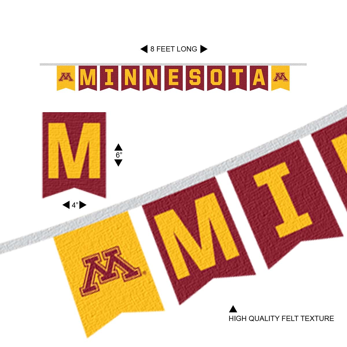 Minnesota Gophers Banner String Pennant Flags - Sports Collectibles, Sports Memorabilia, Sports Fan Shop, Sports Gifts