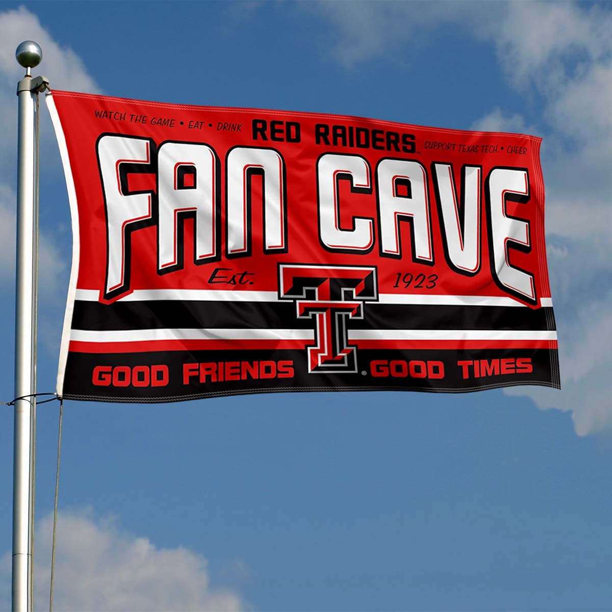 Texas Tech Red Raiders Fan Man Cave Banner Flag - Sports Collectibles, Sports Memorabilia, Sports Fan Shop, Sports Gifts