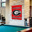 University of Georgia House Flag and Wood Banner Pole Set - Sports Collectibles, Sports Memorabilia, Sports Fan Shop, Sports Gifts