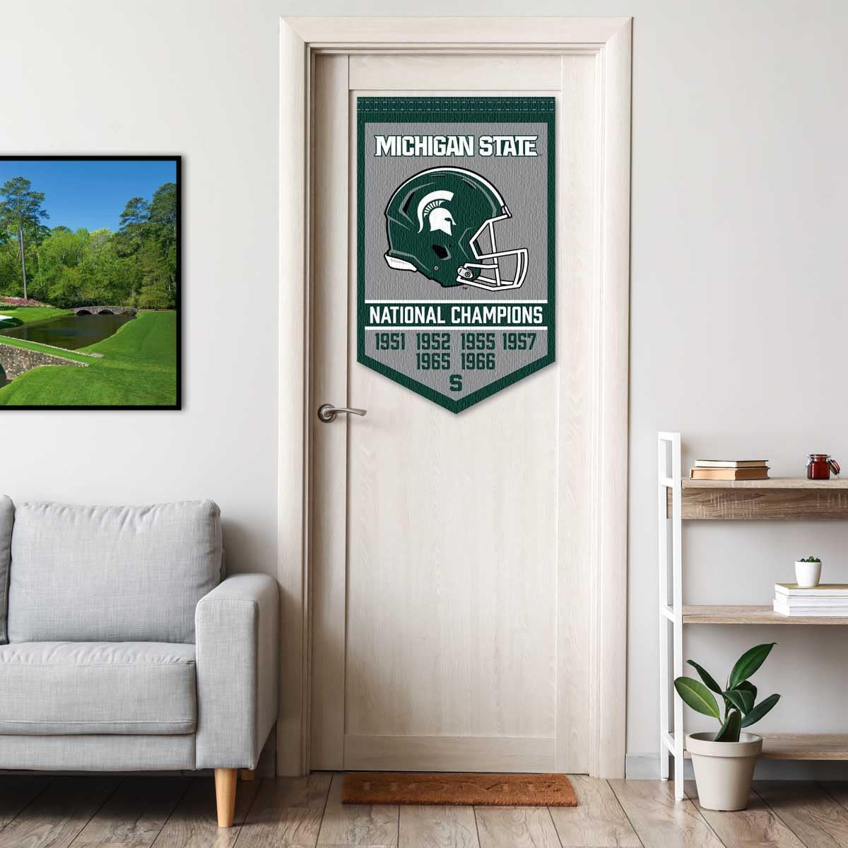 Michigan State Spartans Football National Champions Banner - Sports Collectibles, Sports Memorabilia, Sports Fan Shop, Sports Gifts