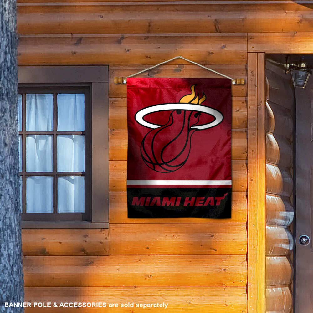 WinCraft Miami Heat Double Sided House Banner Flag - Sports Collectibles, Sports Memorabilia, Sports Fan Shop, Sports Gifts