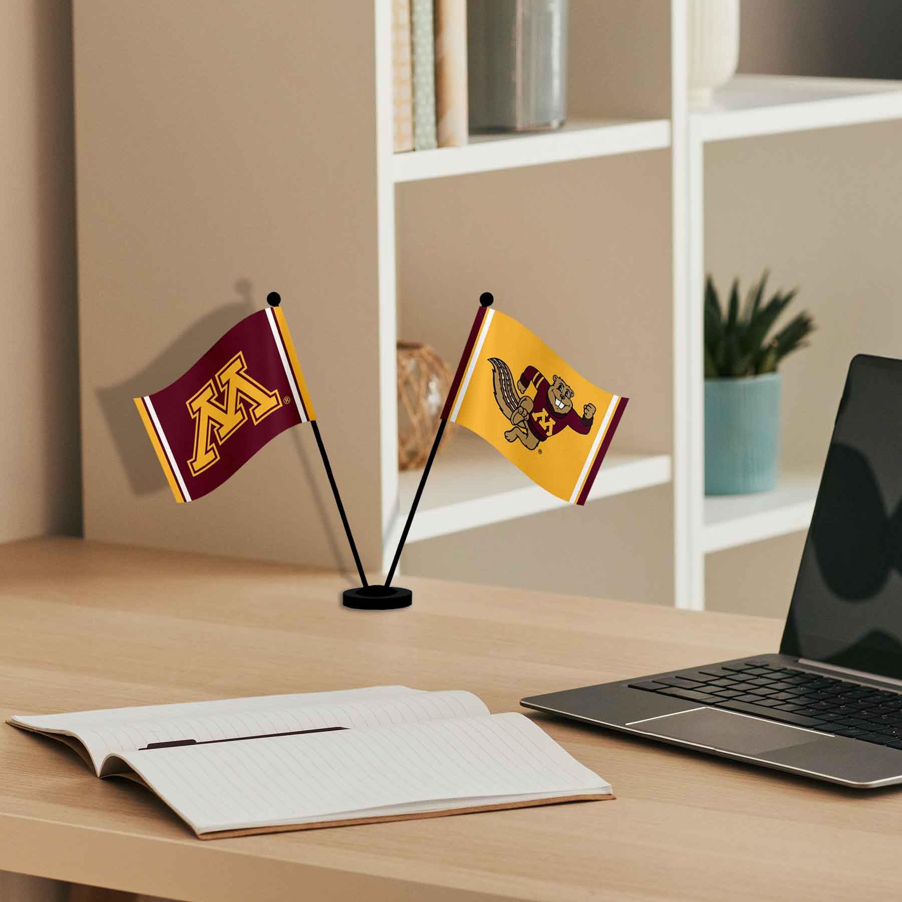 WinCraft Minnesota Gophers Desk and Table Top Flags - Sports Collectibles, Sports Memorabilia, Sports Fan Shop, Sports Gifts