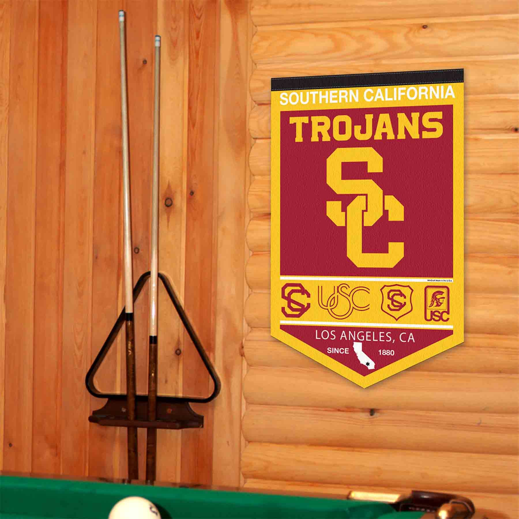 College Flags & Banners Co. USC Trojans Heritage History Banner Pennant - Sports Collectibles, Sports Memorabilia, Sports Fan Shop, Sports Gifts