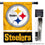 WinCraft Steelers Gold Banner House Flag and 5 Foot Flagpole Set - Sports Collectibles, Sports Memorabilia, Sports Fan Shop, Sports Gifts