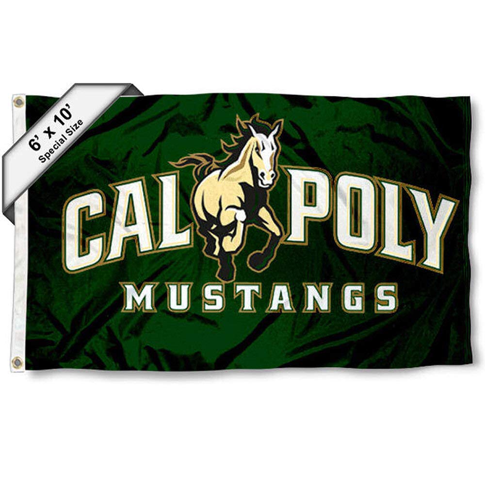 College Flags & Banners Co. Cal Poly Mustangs 6x10 Feet Flag - Sports Collectibles, Sports Memorabilia, Sports Fan Shop, Sports Gifts