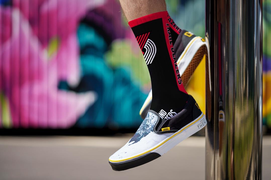For Bare Feet NBA PORTLAND TRAILBLAZERS MVP Crew Sock Team Color Large - Sports Gifts, Sports Memorabilia, Sports Collectibles, Fan Shop