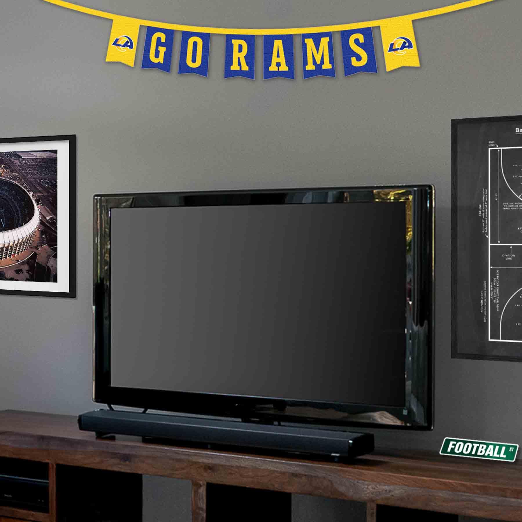 WinCraft Los Angeles Rams Banner String Pennant Flags - Sports Collectibles, Sports Memorabilia, Sports Fan Shop, Sports Gifts