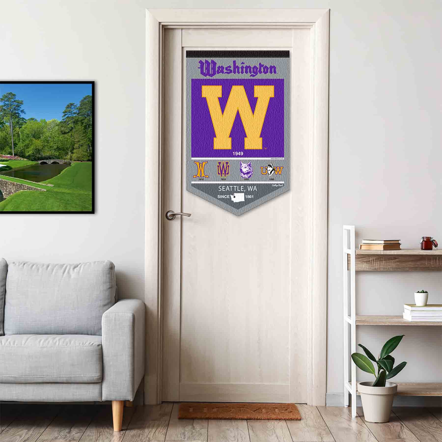 College Flags & Banners Co. Washington UW Huskies Heritage History Banner Pennant - Sports Collectibles, Sports Memorabilia, Sports Fan Shop, Sports Gifts