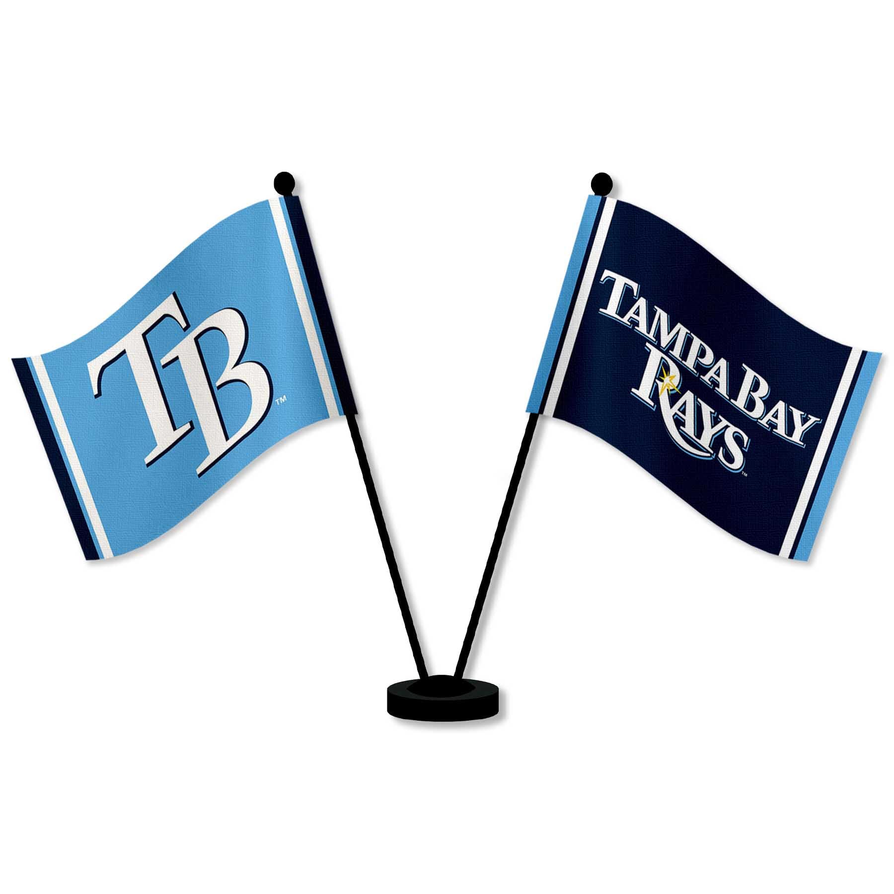 WinCraft Tampa Bay Rays Desk and Table Top Flags - Sports Collectibles, Sports Memorabilia, Sports Fan Shop, Sports Gifts