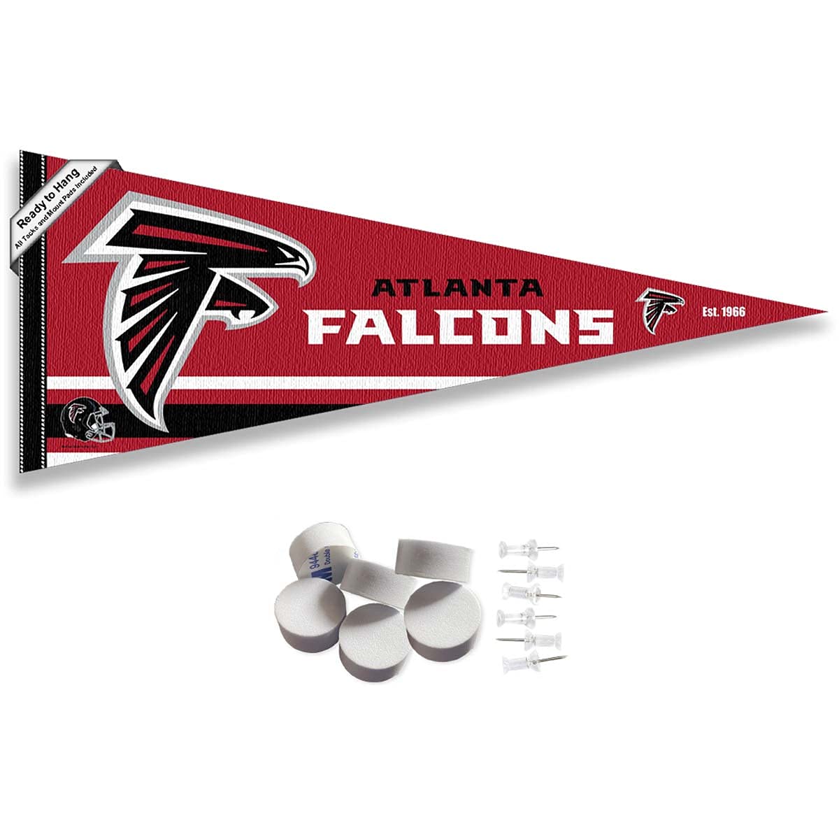 Atlanta Falcons Pennant Banner and Wall Tack Pads - Sports Collectibles, Sports Memorabilia, Sports Fan Shop, Sports Gifts