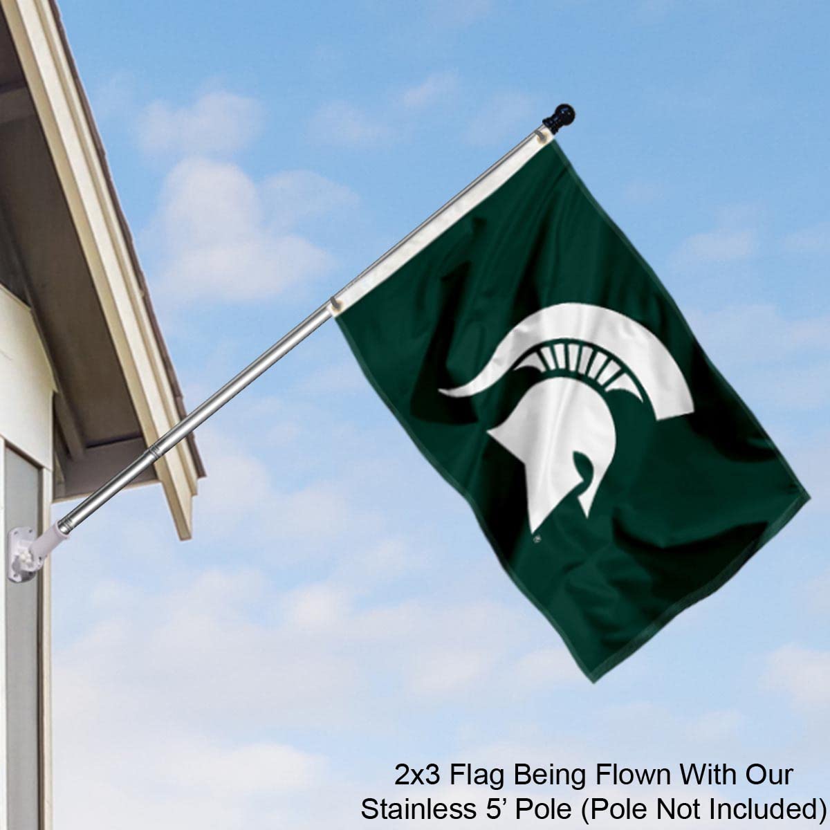 College Flags & Banners Co. Michigan State Spartans Small 2x3 Foot Flag - Sports Collectibles, Sports Memorabilia, Sports Fan Shop, Sports Gifts