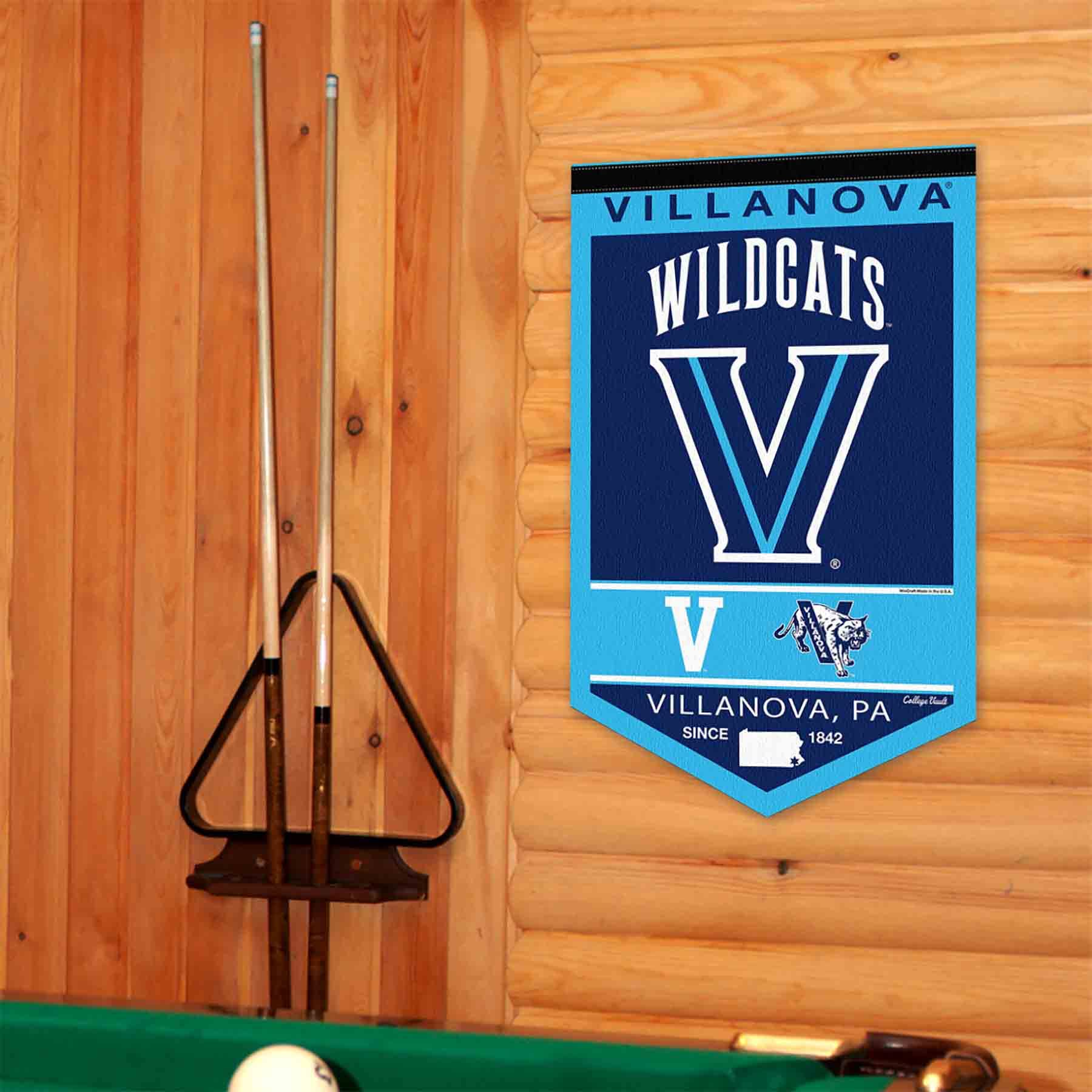 College Flags & Banners Co. Villanova Wildcats Heritage History Banner Pennant - Sports Collectibles, Sports Memorabilia, Sports Fan Shop, Sports Gifts