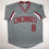 Autographed/Signed Joe Morgan HOF 90 Cincinnati Grey Baseball Jersey JSA COA