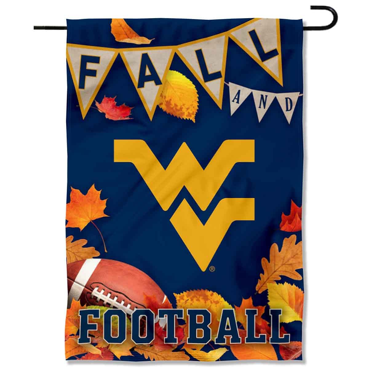 College Flags & Banners Co. West Virginia Fall Leaves Football Season Garden Yard Flag - Sports Collectibles, Sports Memorabilia, Sports Fan Shop, Sports Gifts