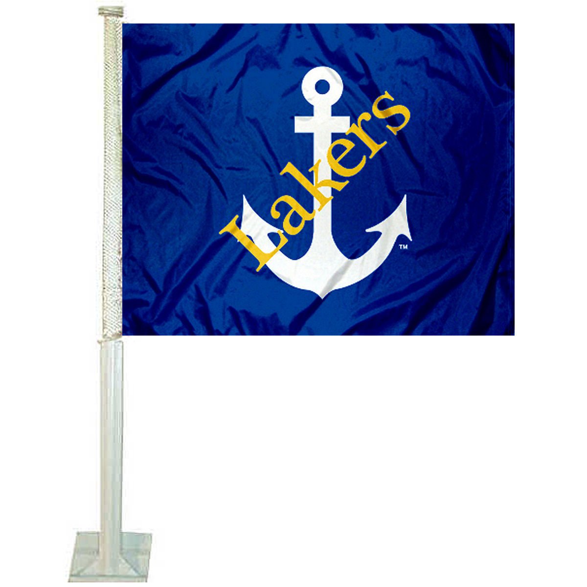 College Flags & Banners Co. Lake Superior State Lakers Car Flag - Sports Collectibles, Sports Memorabilia, Sports Fan Shop, Sports Gifts