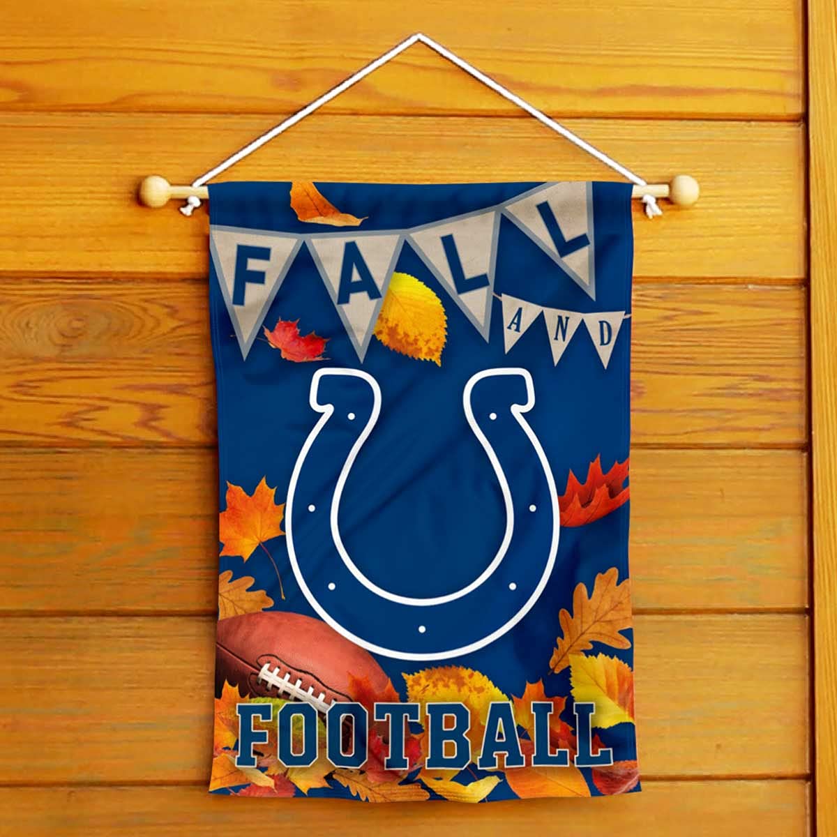 WinCraft Indianapolis Colts Fall Leaves Decorative Football Garden Flag Double Sided Banner - Sports Collectibles, Sports Memorabilia, Sports Fan Shop, Sports Gifts
