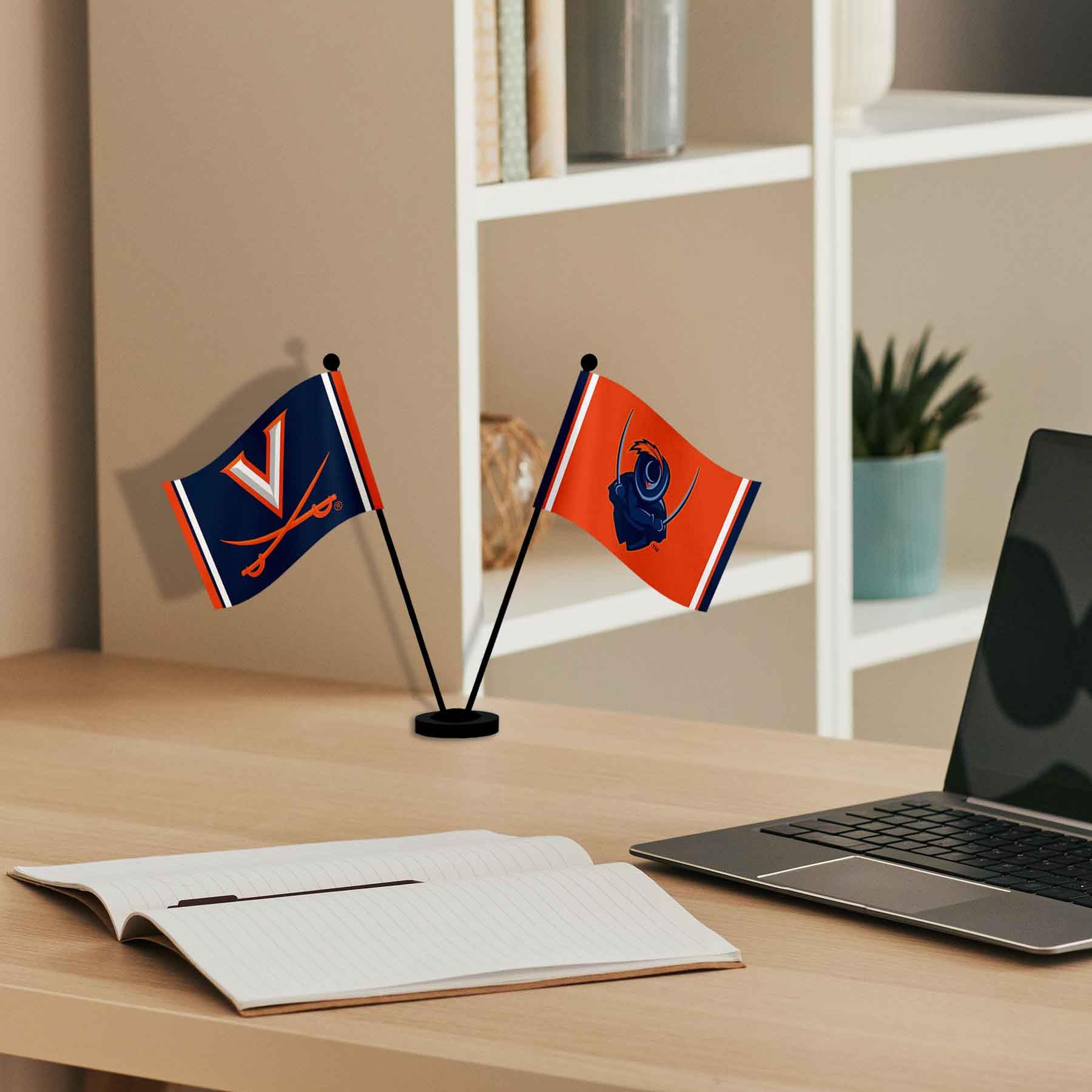 WinCraft Virginia Cavaliers Desk and Table Top Flags - Sports Collectibles, Sports Memorabilia, Sports Fan Shop, Sports Gifts