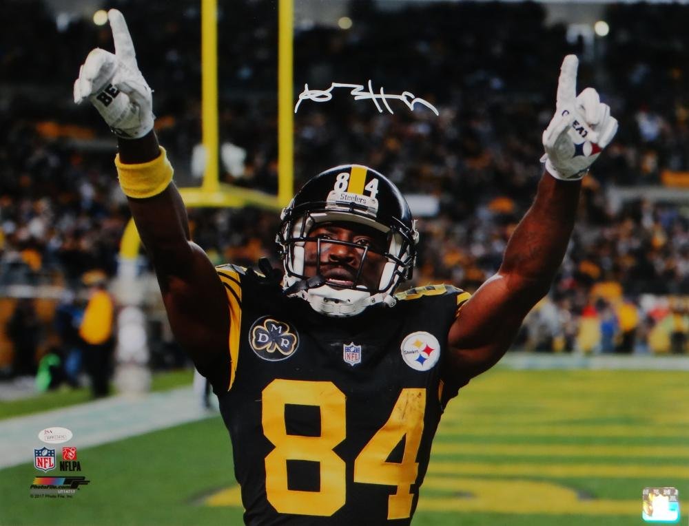 Antonio Brown Autographed Steelers 16x20 Pointing PF Photo- JSA W Auth *White - Sports Collectibles, Sports Memorabilia, Sports Fan Shop, Sports Gifts