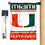 College Flags & Banners Co. Miami Hurricanes Garden Flag and Mailbox Post Pole Mount Holder Set - Sports Collectibles, Sports Memorabilia, Sports Fan Shop, Sports Gifts