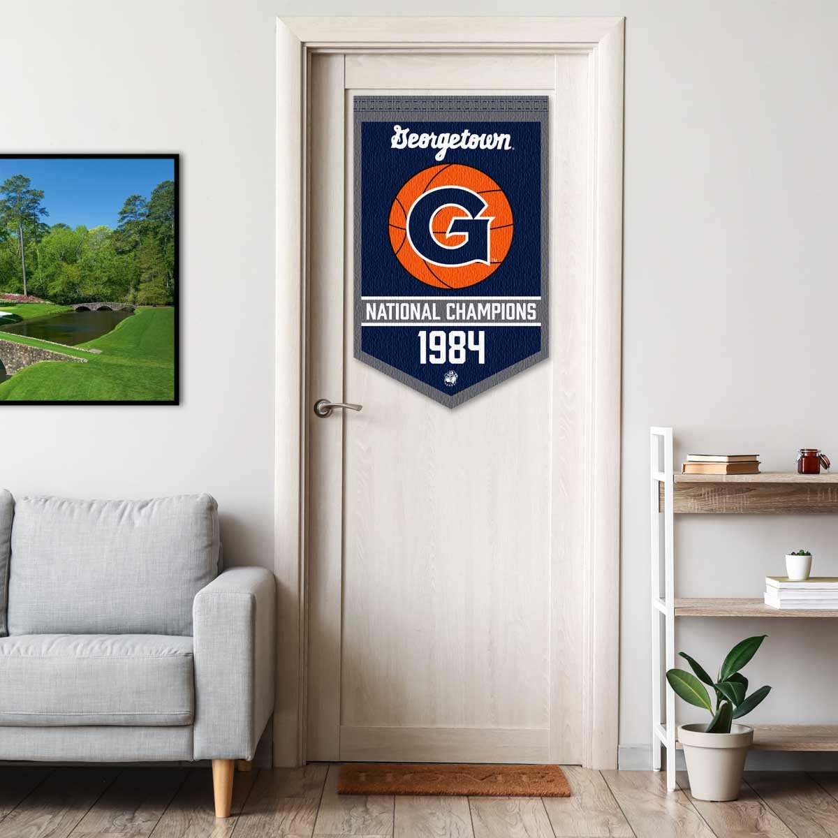 Georgetown Hoyas Basketball National Champions Banner - Sports Collectibles, Sports Memorabilia, Sports Fan Shop, Sports Gifts